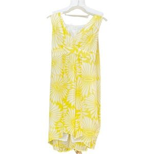 Trina Turk Silk yellow cape back dress